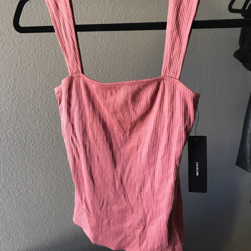 Lulus pink top square neck